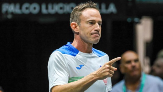 Il capitano azzurro Filippo Volandri (Foto Ansa)