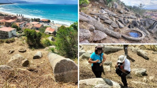 La cava romana di Nicotera e alcuni dei geologi all’opera