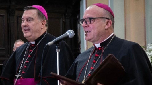 Da sinistra, monsignor Maniago e monsignor Panzetta