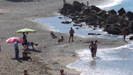 La spiaggia di Belvedere Marittimo la mattina del 29 settembre 2024