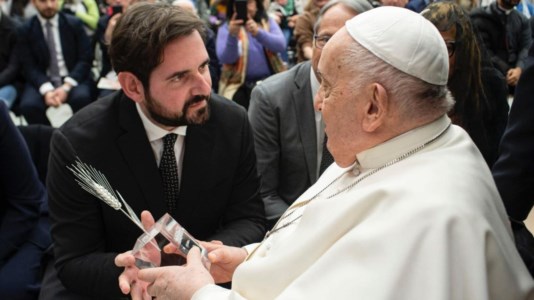 Marco Serrao insieme al Papa