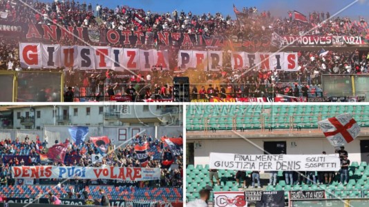 Il ricordoCosenza, maglie numero 8 e striscioni per Denis Bergamini prima della sfida con il Sudtirol