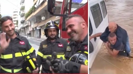 Eroi nel fangoAlluvione nel Lametino, parla il vigile del fuoco immortalato mentre porta in salvo un anziano sulle spalle: «Ho fatto solo il mio lavoro»