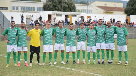 La formazione titolare della DB Rossoblù scesa in campo in Coppa Italia contro l’Amantea