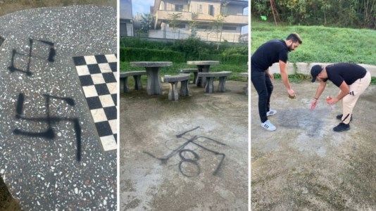 Il messaggioSvastiche e vandalismi al parco Rodari di Cinquefrondi, la condanna dell’amministrazione comunale: «Qui il nazifascismo non passa»