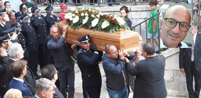 I funerali di Gianfranco Fumarola svoltisi a Cisternino (Brindisi)