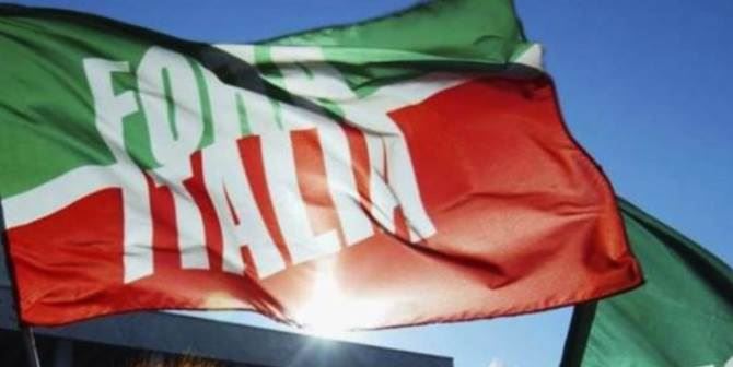 Una bandiera di Forza Italia