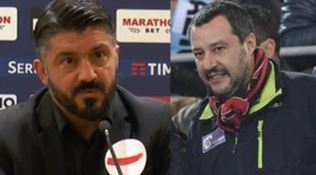 Gennaro Gattuso e Matteo Salvini