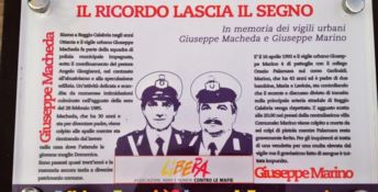 Reggio, divelta la targa in memoria degli agenti uccisi