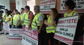 I lavoratori del Marrelli hospital a Crotone