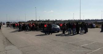 La protesta al porto di Gioia Tauro