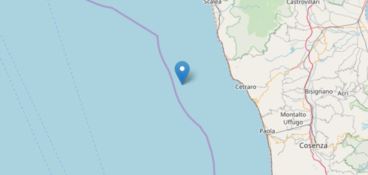 Terremoto al largo di Cetraro, scossa di magnitudo 3.1