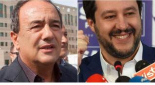 Mimmo Lucano e Matteo Salvini