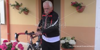 Vittorio Barbanotti con la sua bici