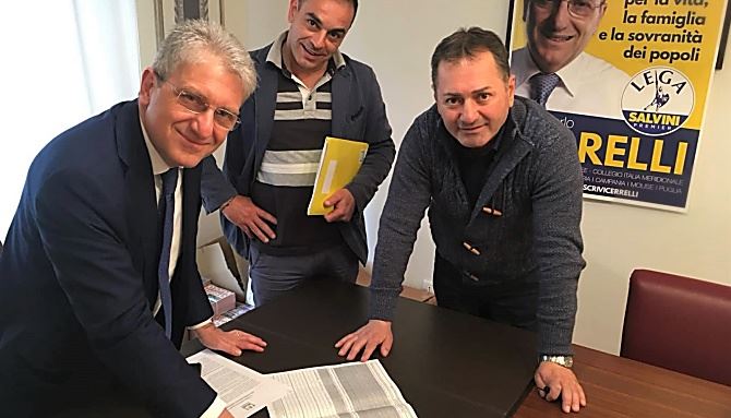 La firma del candidato alle Europee Cerrelli