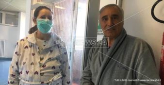 Concettina e Biagio durante la degenza in ospedale a Reggio Calabria