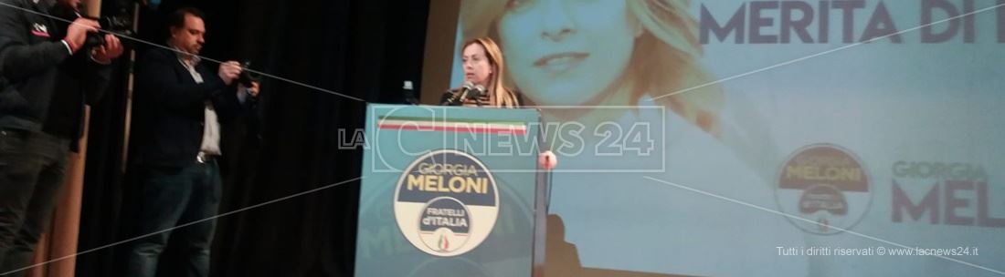 Giorgia Meloni a Cosenza
