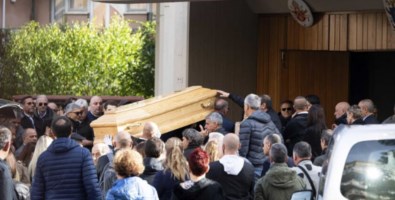 Funerali di Luca Sacchi (foto Ansa Claudio Peri)