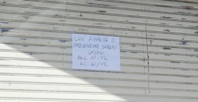 Il negozio cinese chiuso