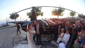 Sposi in elicottero a Nicotera