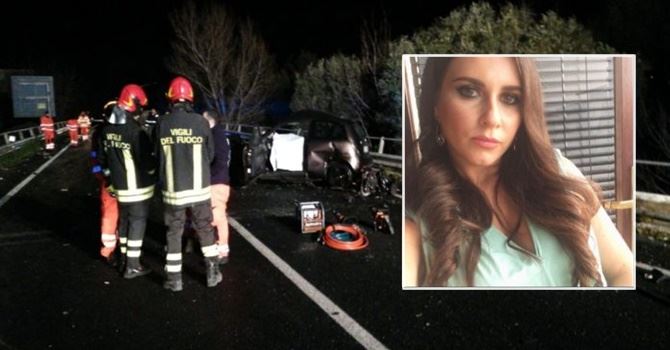 Il luogo dell’incidente e nel riquadro Chiara Fava