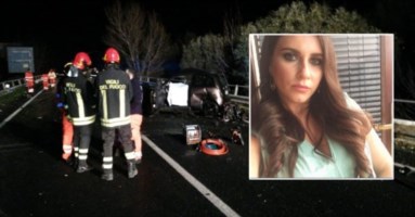 Il luogo dell’incidente e nel riquadro Chiara Fava