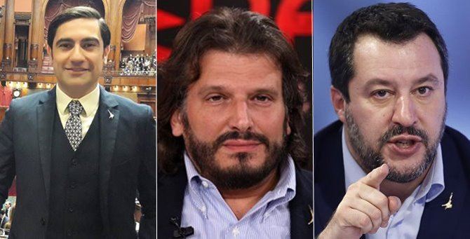 Domenico Furgiuele, Cristian Invernizzi e Matteo Salvini