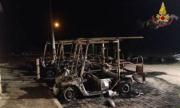 Gerace, 10 golf car del comune distrutte dalle fiamme