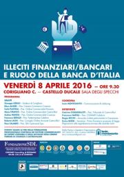 Illeciti finanziari/bancari e ruolo della Banca d’Italia: venerdì il convegno a Corigliano