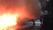 Catanzaro Lido, in fiamme l’auto di un imprenditore -VIDEO